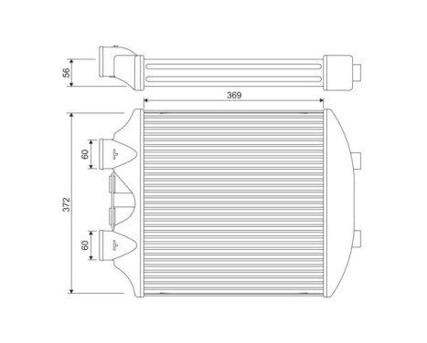 Intercooler, charge air cooler 818393 Valeo