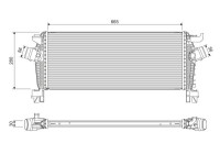 Intercooler, charge air cooler 818396 Valeo