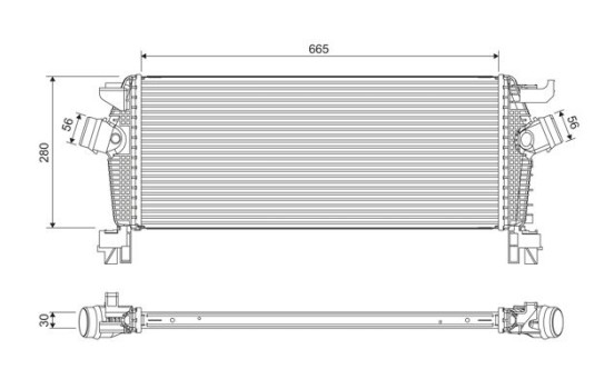 Intercooler, charge air cooler 818396 Valeo