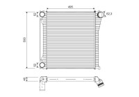 Intercooler, charge air cooler 818397 Valeo