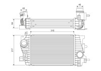 Intercooler, charge air cooler 818537 Valeo