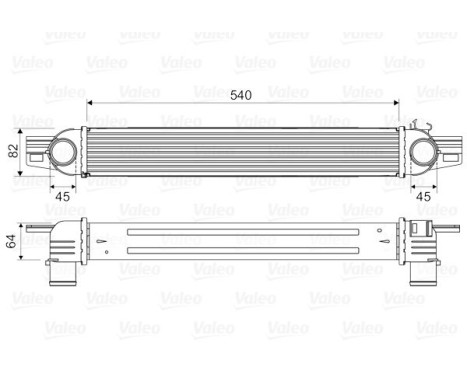 Intercooler, charge air cooler 818545 Valeo