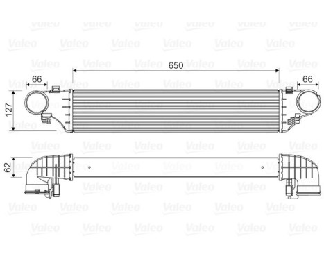 Intercooler, charge air cooler 818552 Valeo