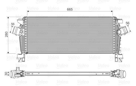 Intercooler, charge air cooler 818566 Valeo