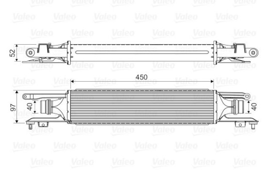 Intercooler, charge air cooler 818577 Valeo