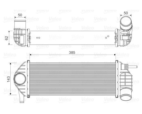 Intercooler, charge air cooler 818584 Valeo