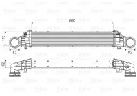 Intercooler, charge air cooler 818587 Valeo