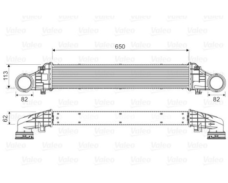 Intercooler, charge air cooler 818587 Valeo