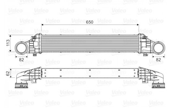 Intercooler, charge air cooler 818587 Valeo