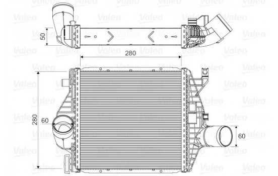 Intercooler, charge air cooler 818590 Valeo