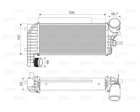 Intercooler, charge air cooler 818604 Valeo