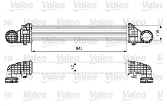 Intercooler, charge air cooler 818606 Valeo