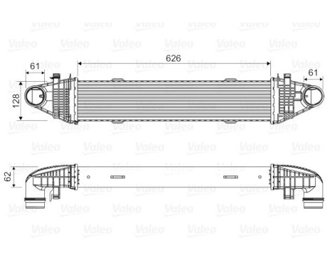 Intercooler, charge air cooler 818616 Valeo
