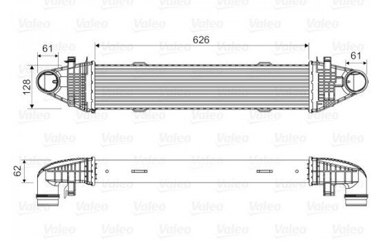 Intercooler, charge air cooler 818616 Valeo