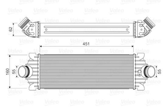 Intercooler, charge air cooler 818644 Valeo