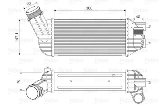 Intercooler, charge air cooler 818652 Valeo