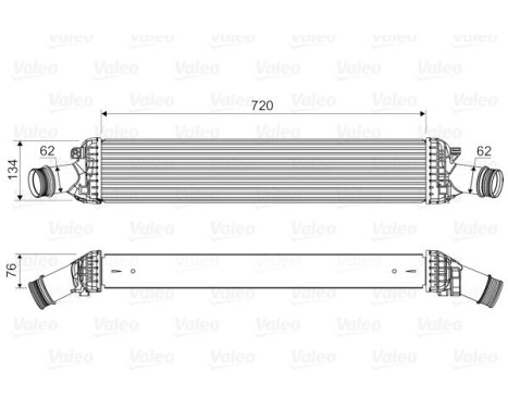 Intercooler, charge air cooler 818654 Valeo