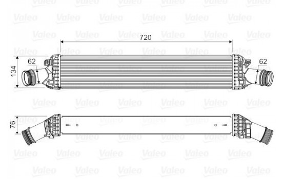 Intercooler, charge air cooler 818654 Valeo