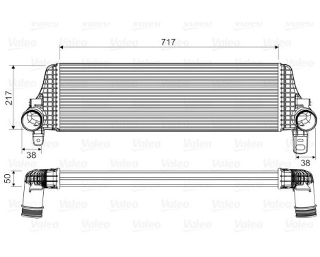 Intercooler, charge air cooler 818659 Valeo