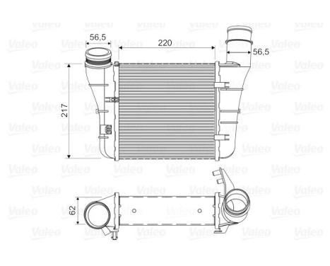 Intercooler, charge air cooler 818669 Valeo