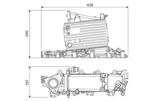 Intercooler, charge air cooler 818684 Valeo