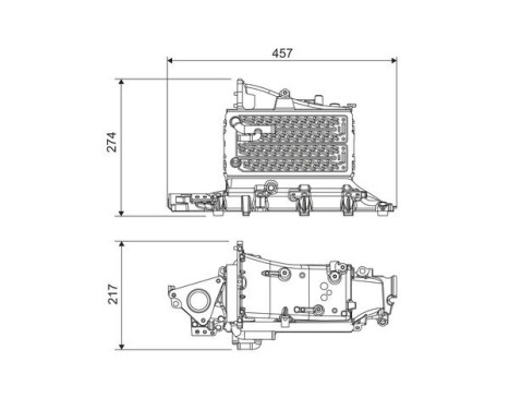 Intercooler, charge air cooler 818685 Valeo