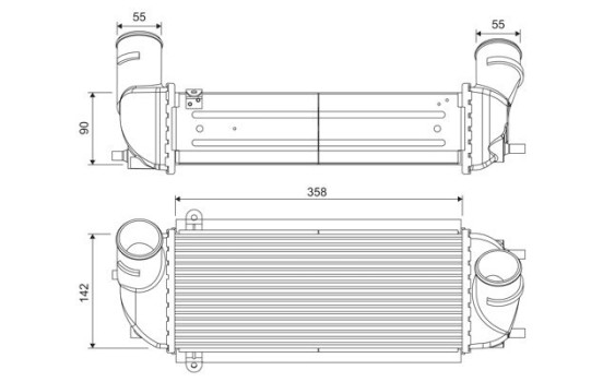 Intercooler, charge air cooler 818688 Valeo