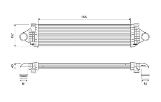 Intercooler, charge air cooler 818689 Valeo