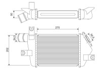 Intercooler, charge air cooler 818693 Valeo