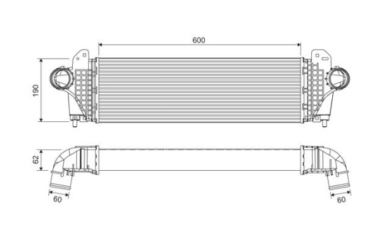 Intercooler, charge air cooler 818694 Valeo