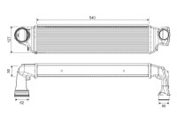 Intercooler, charge air cooler 818716 Valeo