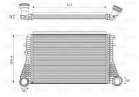 Intercooler, charge air cooler 818795 Valeo