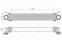 Intercooler, charge air cooler 818806 Valeo
