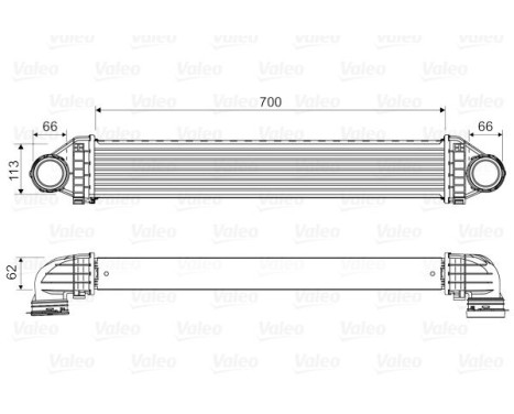 Intercooler, charge air cooler 818806 Valeo
