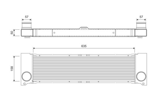 Intercooler, charge air cooler 818807 Valeo