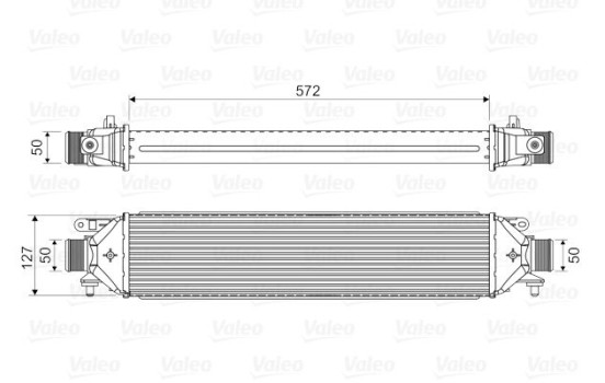 Intercooler, charge air cooler 818824 Valeo