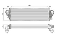 Intercooler, charge air cooler 822903 Valeo