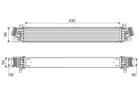 Intercooler, charge air cooler 822914 Valeo