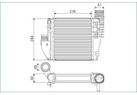 Intercooler, charge air cooler 822927 Valeo