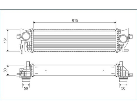 Intercooler, charge air cooler 822930 Valeo