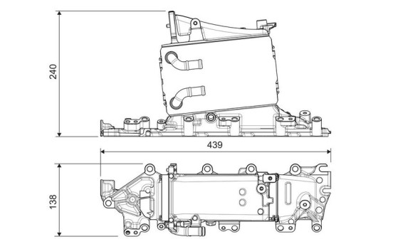 Intercooler, charge air cooler 822935 Valeo