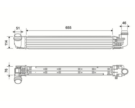 Intercooler, charge air cooler 822940 Valeo