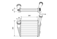 Intercooler, charge air cooler 822947 Valeo