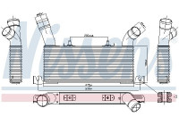 Intercooler, charge air cooler 961006 Nissens