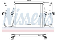 Intercooler, charge air cooler 961298 Nissens