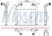Intercooler, charge air cooler 961323 Nissens