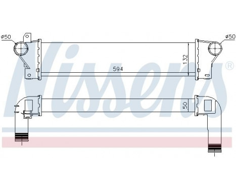 Intercooler, charge air cooler 961425 Nissens, Image 6