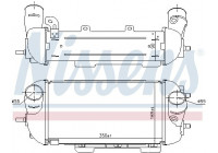 Intercooler, charge air cooler 961497 Nissens