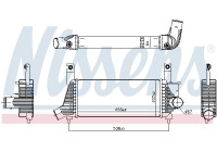 Intercooler, charge air cooler 961593 Nissens