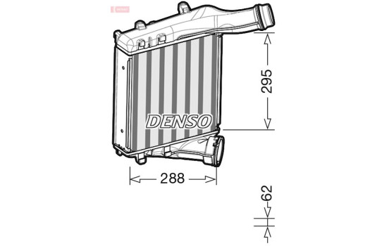 Intercooler, charge air cooler DIT28019 Denso